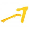2pcs Yellow Plastic 2-in-1 Wood Saw Push Stick Practical Safety Push Block Woodworking Tool