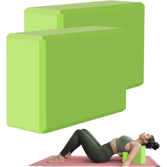 2pcs Yoga Blocks Gym Bricks -Comfortable Fitness Yoga Bricks, Anti-, Lightweight and Travel Friendly Pilates Practice,D