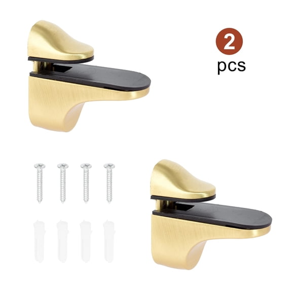 2pcs Zinc Alloy Floating Wall Shelf Support Adjustable Metal Shelf Clips For s Or Wooden Book Shelf Cabinet Closet Shelves