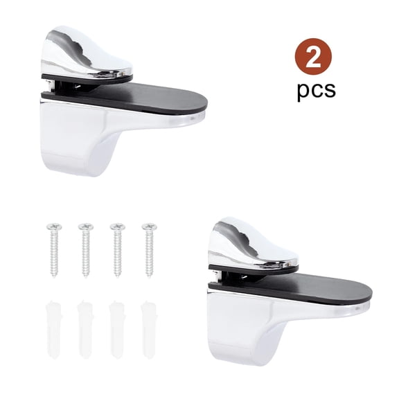 2pcs Zinc Alloy Floating Wall Shelf Support Adjustable Metal Shelf Clips For s Or Wooden Book Shelf Cabinet Closet Shelves