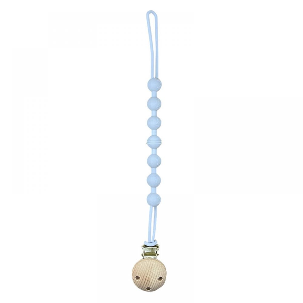 2pcs baby integrated pacifier chain light blue-Color: light blue