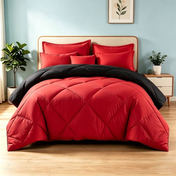 2pcs cooling Comforter Solid Color Rhombus Grid Twin Size Bedding Soft, Comfortable, Fluffy Microfiber Filling Lightweight Breathable Fabric
