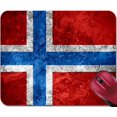 2pcs flag of Norway or Norwegian banner on vintage metal texture
