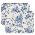 thumbnail image 1 of 2pcs flower Print Kitchen Drying Mat Set, Super Absorbent Microfiber Dish Drying Pad with Wildflower & Floral Design, Heat Resistant Countertop Mat for Dishes, Gift for Home Cooks, 1 of 4