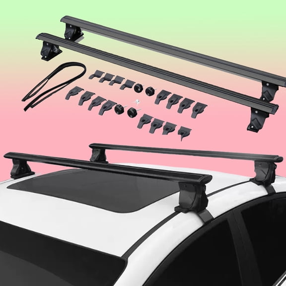2pcs for Lexus LS Black Crossbars Roof Rack luggage rack Lockable Roof Rail Rack Rooftop Sedan Aluminum Alloy Carrier Cargo Bar