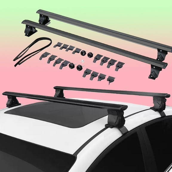 2pcs for Mazda 6 Black Crossbars Roof Rack luggage rack Lockable Roof Rail Rack Rooftop Sedan Aluminum Alloy Carrier Cargo Bar