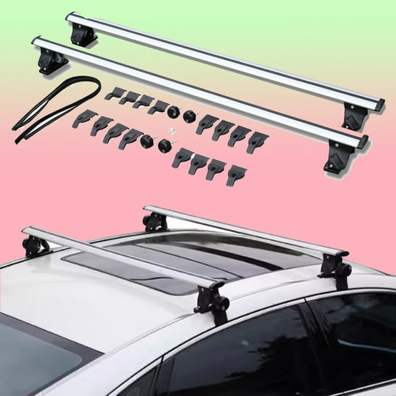 2pcs for Nissan Altima Sliver Crossbars Roof Rack luggage rack Lockable Roof Rail Rack Rooftop Sedan Aluminum Alloy Carrier Cargo Bar