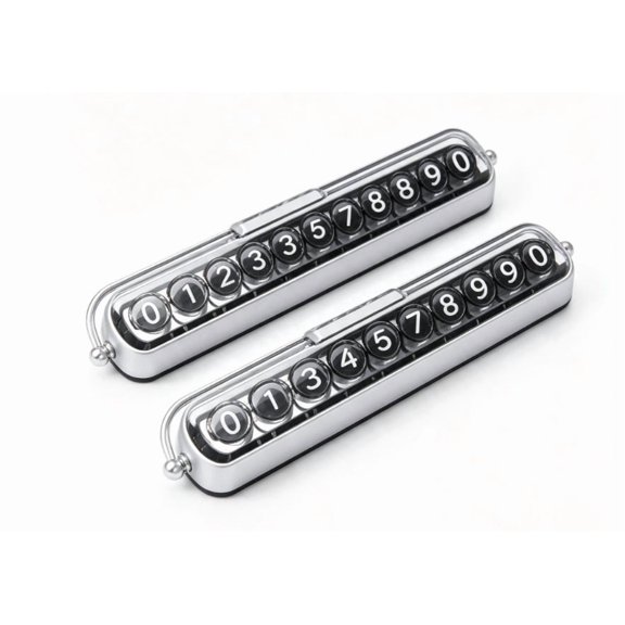 2pcs glowing Car Temporary Parking Card Number Plate Night Visibility Aid for Easy Identification