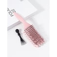 thumbnail image 1 of 2pcs hollowed out curly hair styling brush with comb cleaner set,reducing frizz and breakage Special for real hair wigs, 1 of 10