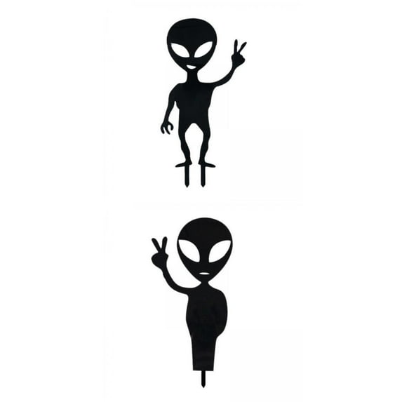 2pcs home and garden Outer Alien Stake Lawn Decoration Gardening Art