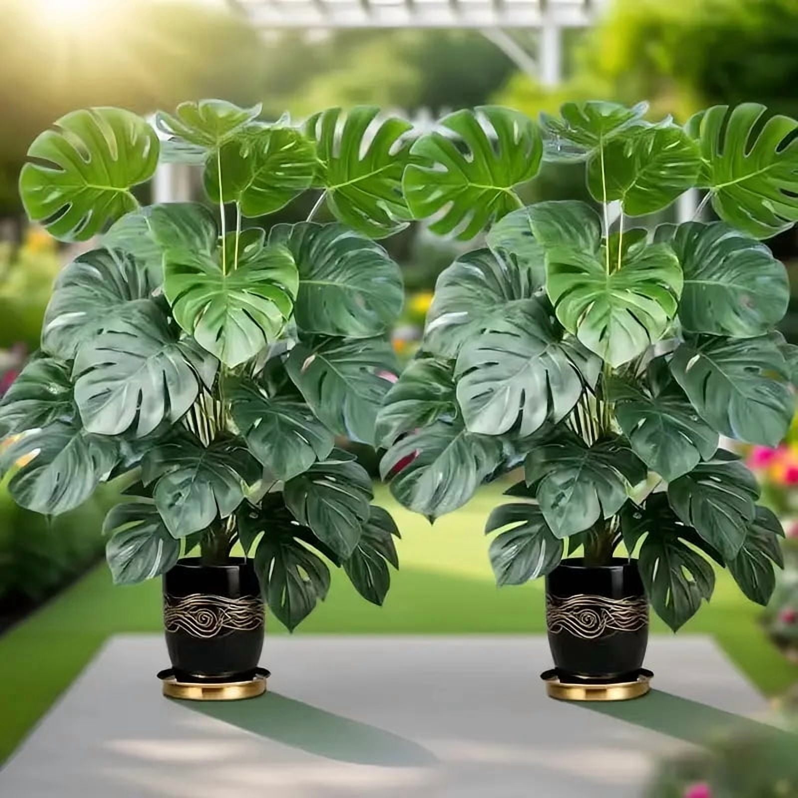 2pcs large indoor artificial plants Monstera, suitable for home office  living room decoration, very suitable for Valentine's Day, Father's Day, ...