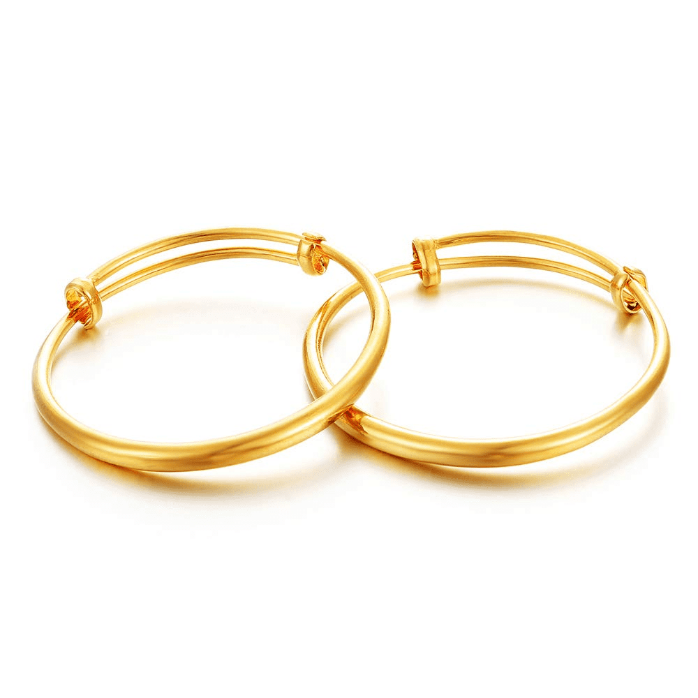 18k gold name engraved bangle bracelets for kids | NJ Name Jewelry