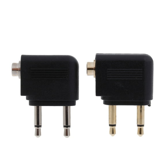 2pcs/lot 3.5mm Plug Adaptors Airline Headphone Converter Adapter Headset Connector 3.5mm for Travel Aviation Earphones