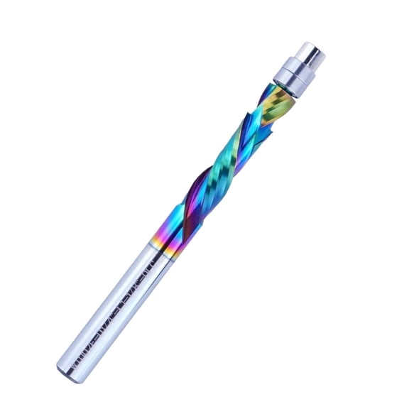 2pcs/lot Coated Carbide Bearing Guided Milling Cutters 6mm Shank 2 Flute Spiral Flush Trim Wood Router Bit ,Great Multi-Purpose Application