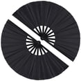 thumbnail image 1 of 2pcs pack Large Foldable Hand Fan 27cm 11inch 2pcs Black Solid Handheld Fan for DIY Painting, 1 of 7