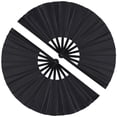 thumbnail image 1 of 2pcs pack Large Foldable Hand Fan 33cm 13inch 2pcs Black Solid Handheld Fan for DIY Painting, 1 of 6