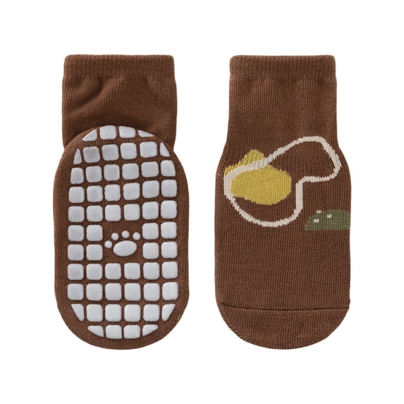 2pcs/pair Toddler Anti Slip Ankle Socks Cosy Comfortable Fit Baby Floor Socks for Nursery Activity and Daily Wear