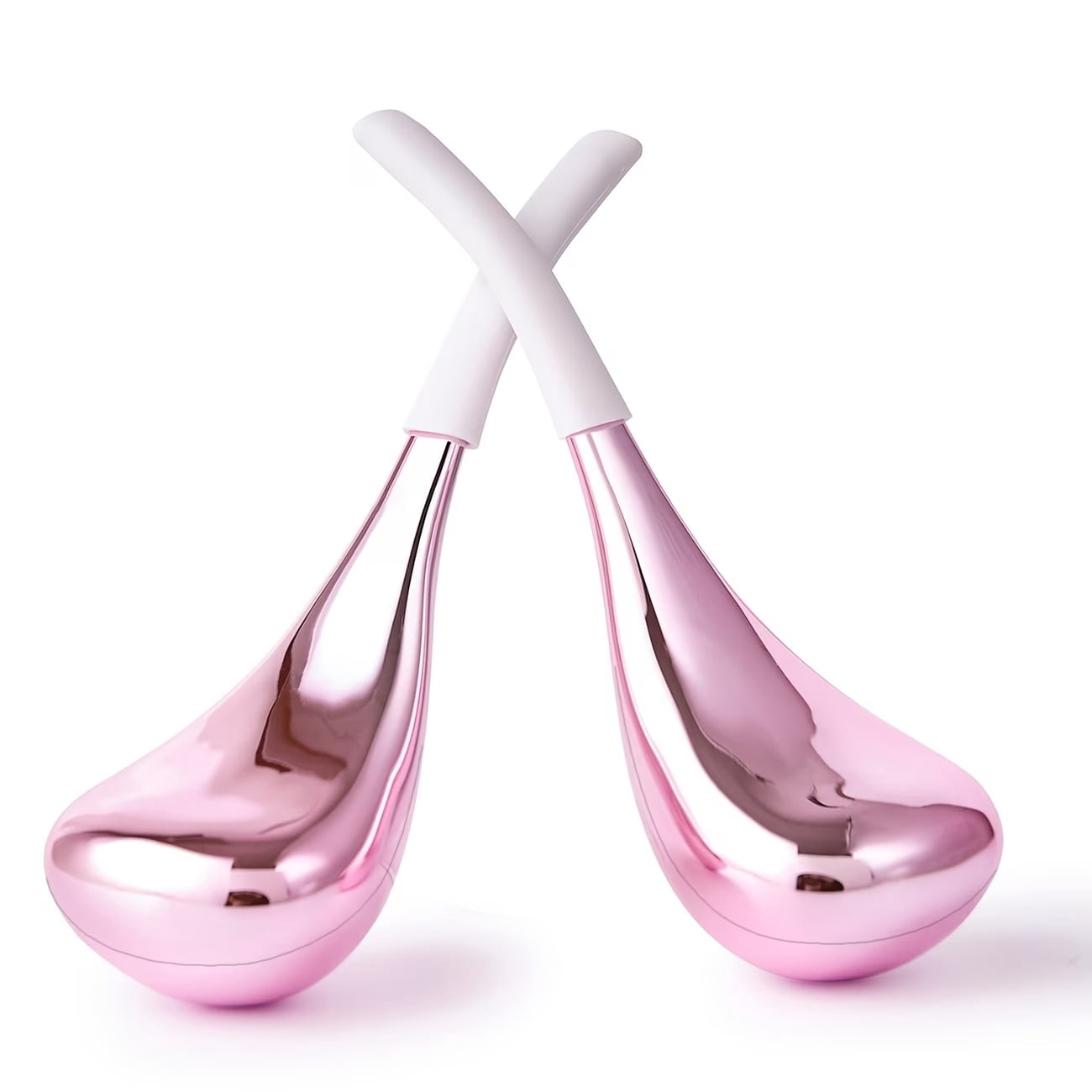 2pcs, plastic material, facial eye massage stick, ice ball style facial behind-eye massage auxiliary tool, plastic ABS material, ice ball roller cooling massager, facial massage tool