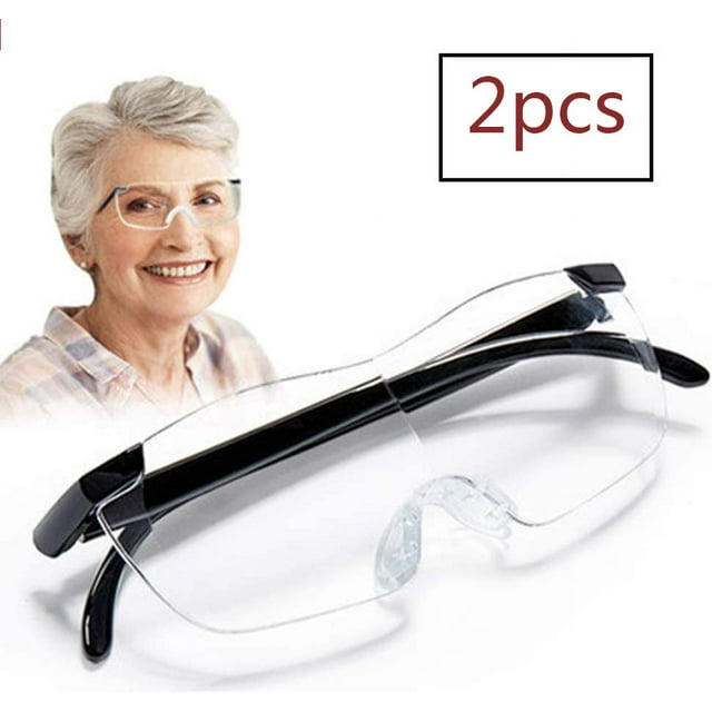 2pcs/set 160 Magnifying Glasses Wearable Magnifier HandsFree for Close Work Reading Sewing