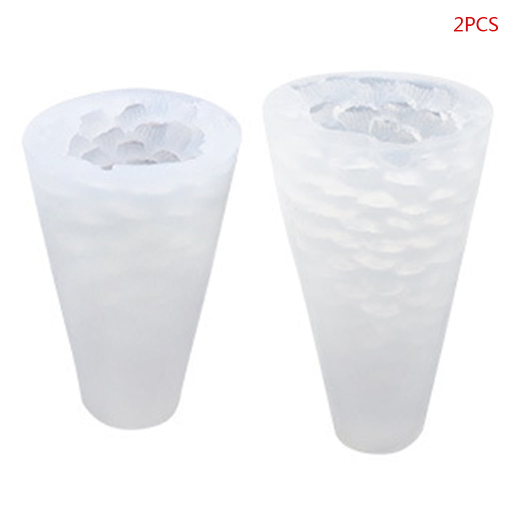 2pcs/set 3D Christmas Tree Silicone Candle Mold Soap Clay Making DIY Cake Decorating Baking Mould Tool