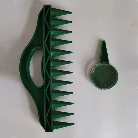2pcs set Durable Plastic Hand Dibbler Garden Seeder Tool, 12-Hole Fast Seeding, Waterproof Planting Aid for Efficient Gardening