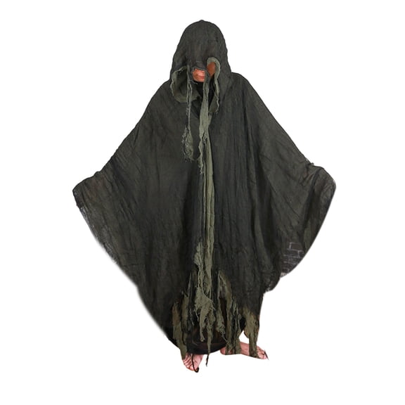 2pcs/set, Halloween Cloak Costume with Ghost-headed Sickle, Womens Halloween Hooded Cloak Black Cape with Hood Unisex Vampire Cape Costume, Halloween Costumes, Party Accessory
