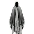 thumbnail image 1 of 2pcs/set, Halloween Cloak Costume with Ghost-headed Sickle, Womens Halloween Hooded Cloak Black Cape with Hood Unisex Vampire Cape Costume, Halloween Costumes, Party Accessory, 1 of 7