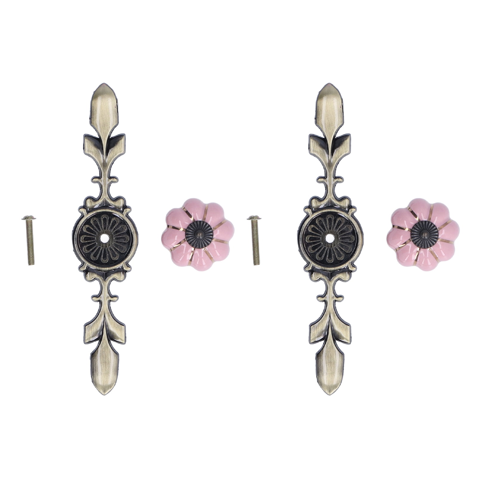 2pcs/set Hand Painted Pumpkin Drawer Knobs Chinese Pastoral Style