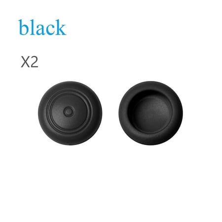 2pcs/set Anti-slip Controller Accessories Replacement Parts Analog 360 Silicone Cover Joystick Cap Rocker Protecfive Sleeve Thumb Stick Grip BLACK