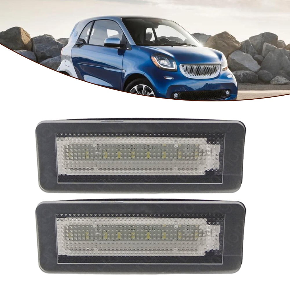 2pcs/set LED License Plate Light For Benz for Smart Fortwo Coupe Convertible 450