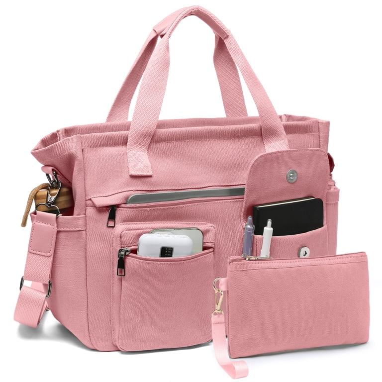 2pcs/set Large Canvas Tote Bag for Women, Laptop Work Bags  Large Canvas Tote Crossbody Shoulder Bag Hobo Messenger Laptop Handbag main image 0