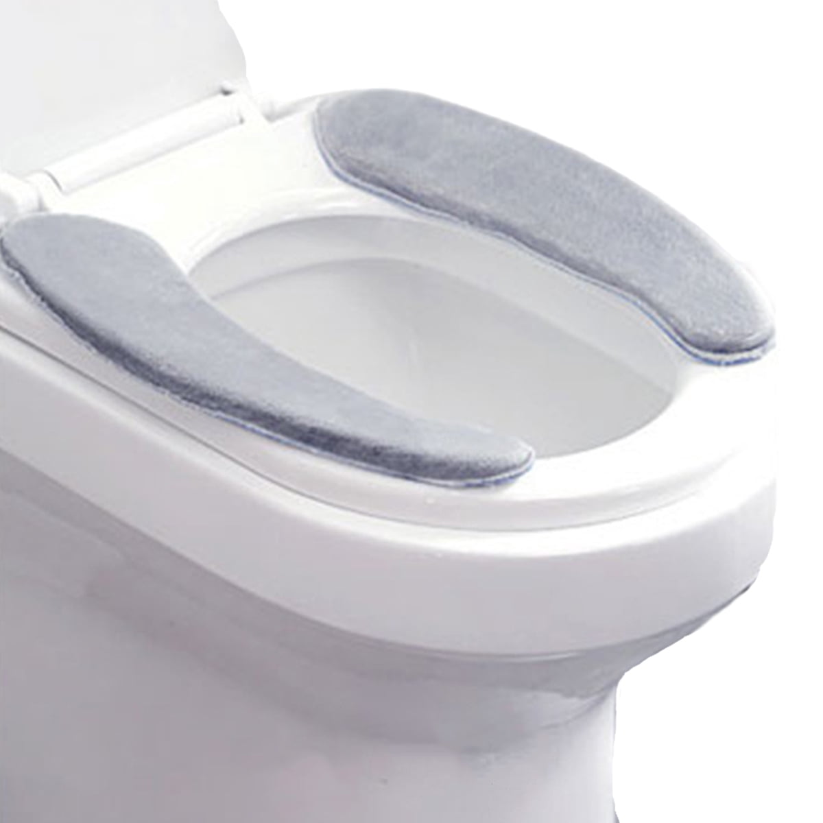 2pcs/set Reusable Toilet Seat Cover Soft Toilet Seat Pad Washable