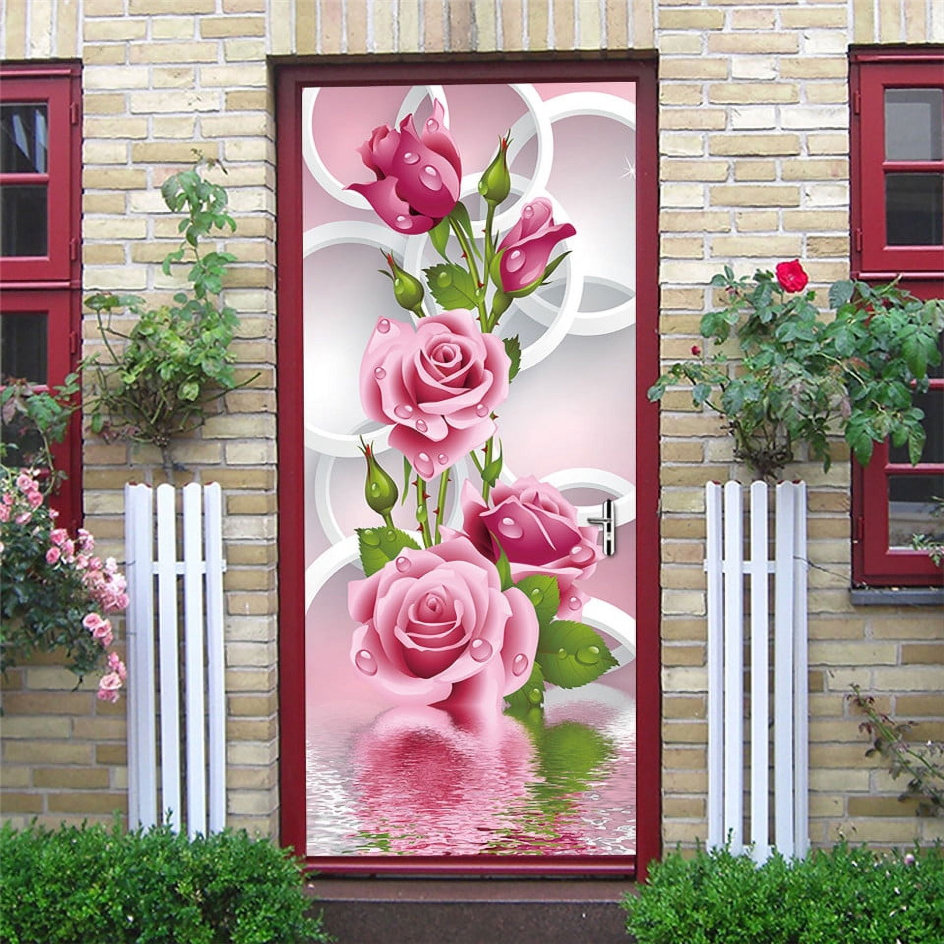 2pcs/set Space Stickers on the Doors PVC Self Adhesive Wallpaper