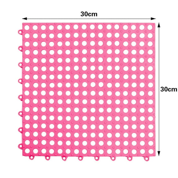 2pcs/set Square Shower Mat with Cylindrical Support Points Anti Slip Bathtub Mat for Bathroom BalconyPink