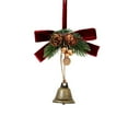 thumbnail image 1 of 2pcs/set, Vintage Gold Christmas Bell, Christmas Bell for Decoration, Velvet Christmas Bell Ornaments, Metal Jingle Bells with Bows for Christmas Tree, Door Garland, Wreath & Holiday Decor, 1 of 4