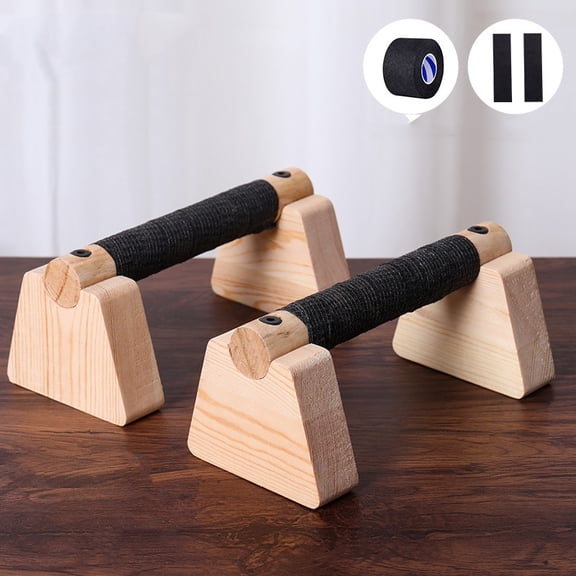 2pcs/set Wooden Push-Up Stands with Non-Slip Base for Home Exercise Chest and Breast Training Incline Push-Up Equipment