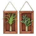 2pcs simulation succulents bonsai wall hanging creative interior