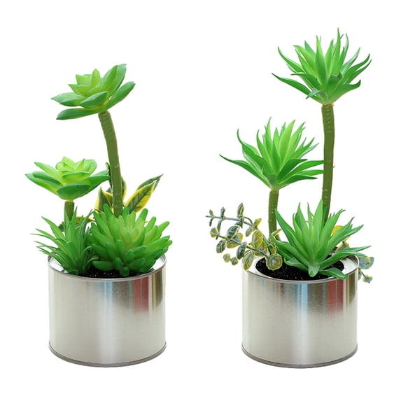 2pcs simulation succulents potted plants creative fashion home decoration artificial green plants - type:style2