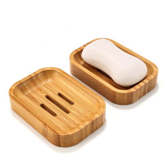 2pcs soap box--bamboo soap box-nature