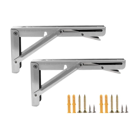 2pcs stainless steel folding partition bracket wall right angle tripod bracket