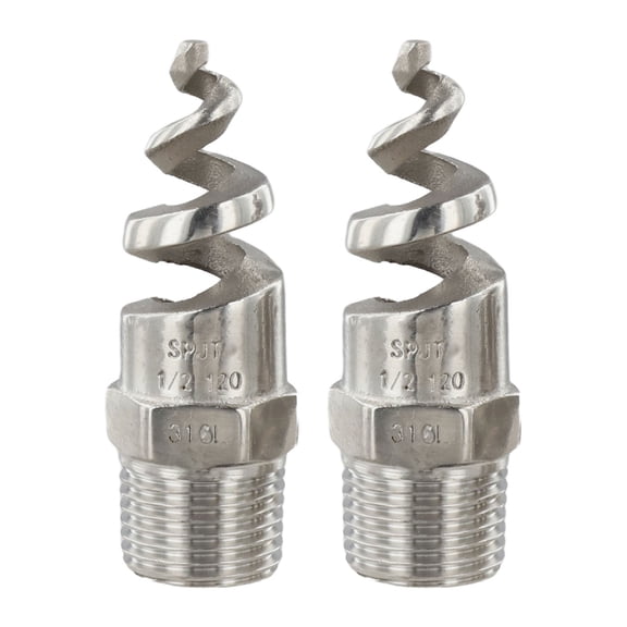 2pcs stainless steel spiral atomizing nozzles for removal and cleaning