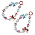 thumbnail image 1 of 2pcsY2K Embedded five-pointed Star Round Bead chain diy Necklace Earring Accessories Mobile phone chain Beaded - red, 1 of 5