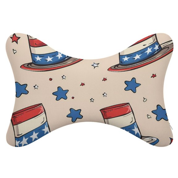 2pie Car Bone Pillow With Memory Cotton Pillow Core Removable Full Support Casual And Comfortable Independence Day Theme Elements Star (5)