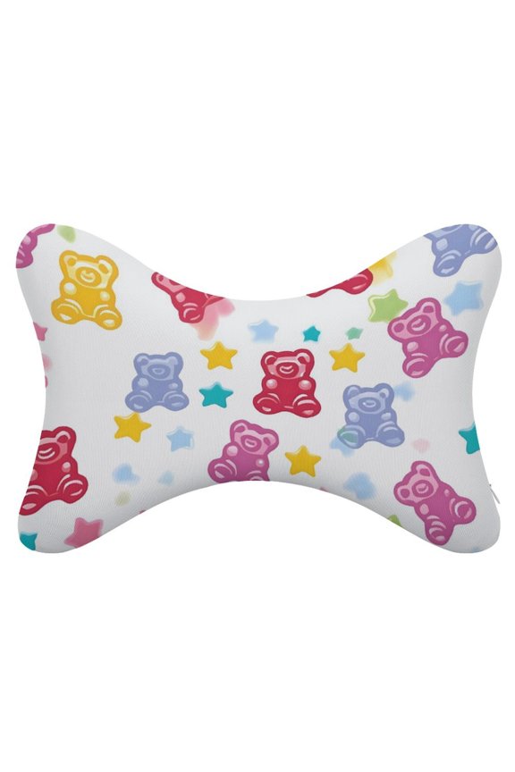 2pie Car Bone Pillow With Memory Cotton Pillow Core Removable Full Support Casual And Comfortable Little Bear Gummy Bears