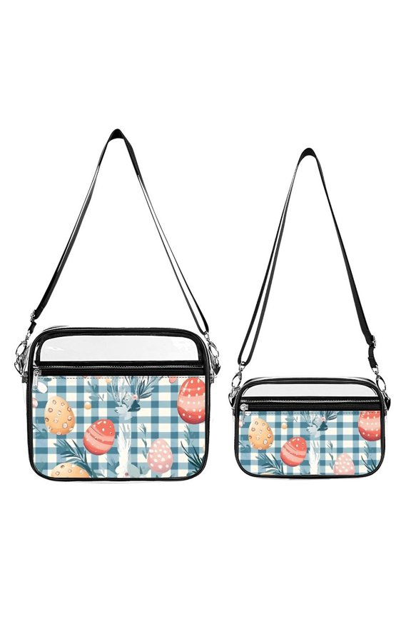 2piece Transparent Satchel Set Receive Strong Shoulder Belt Tightness Is Designed To Work Life To Travel On Business Easter Day Easter Eggs Eucalyptus Rabbit Ears