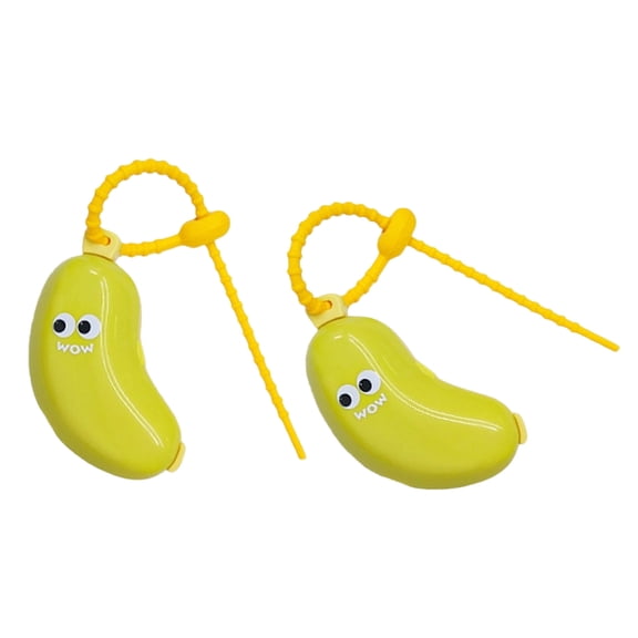 2PCS Banana Toothbrush Head Case with Easy to Carry Design Plastic Toothbrush Holder for Family Trip Camping Needs