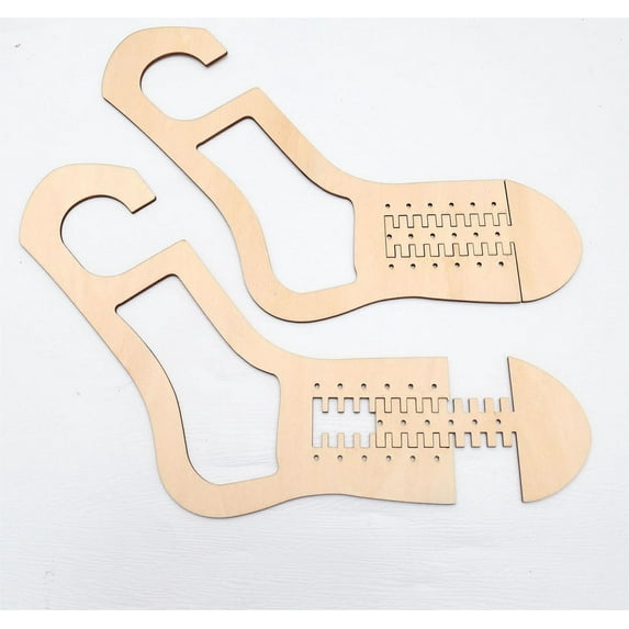 VBXOAE 2pieces Sock Blockers Wooden Sock Blocker for Knitting Crochet Stocking Display Knit Sock Form Stretchers Weave Yarn Crafts Hous