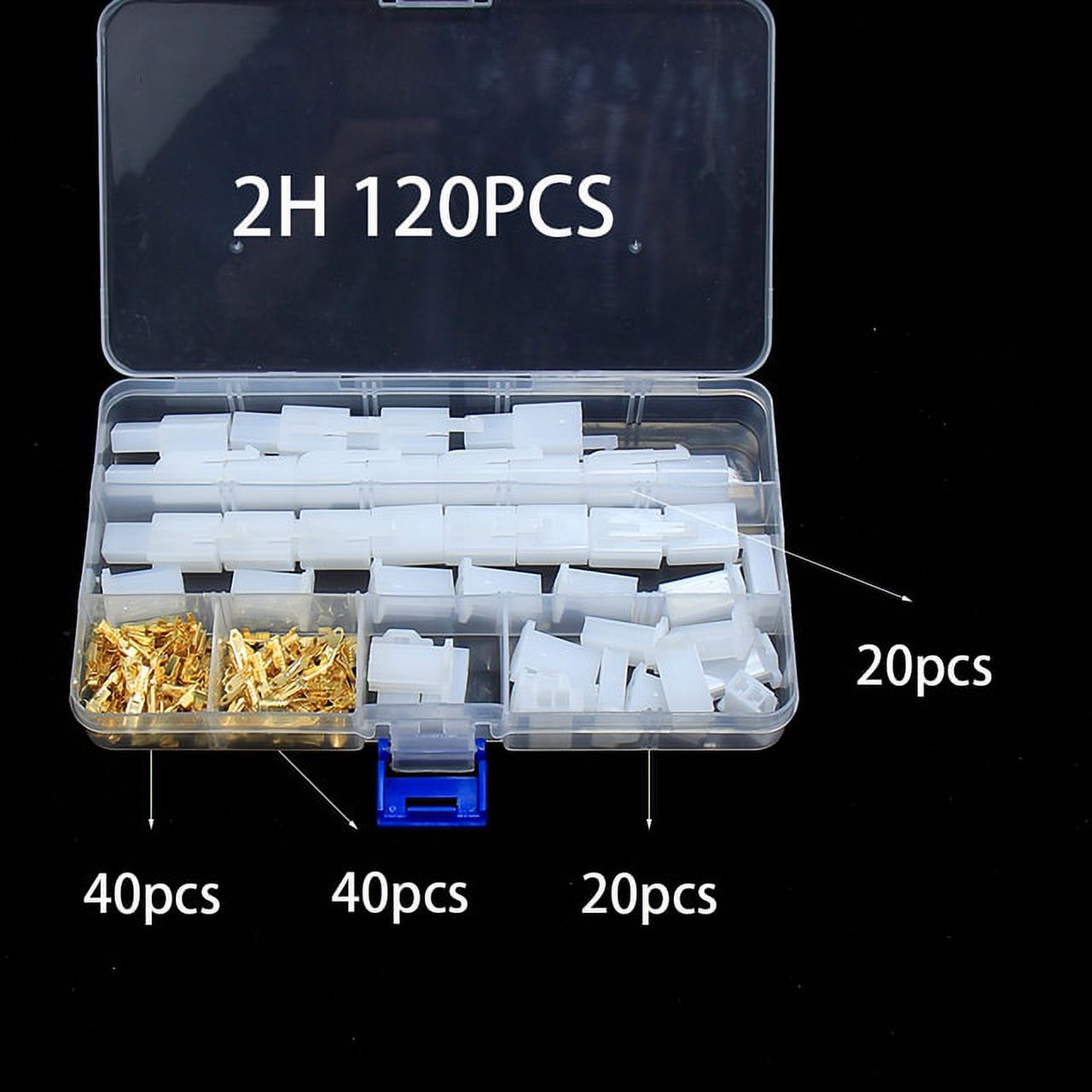 2pin Male Female Auto Electric Connectors Noninsulated Metal