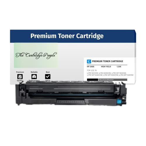 2pk 1,250 Pages Compatible 206A,W2111A, Cyan Toner (with Chip) LJ PRO M255DW, LJ PRO M283CDW, LJ PRO MFP M282NW,