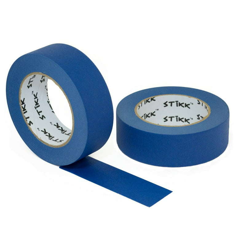 2pk 1.5 inch x 60yd STIKK Blue Painters Masking Tape 14 Day Clean Release